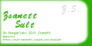 zsanett sult business card
